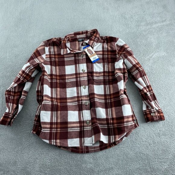 Eddie Bauer Tops - Eddie Bauer Womens Long Sleeve Microfleece Plaid Shirt L Button-Up NWT 4065
